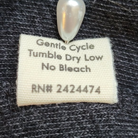 DONNI - Terry Half-Zip Pullover Black and Cream XSmall - Picture 14 of 14